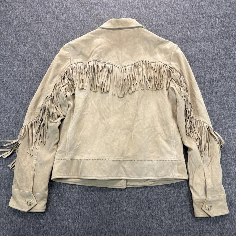 Ralph Lauren Women's Goat Suede Fringe Jacket- SIZE 2 Festival Boho - Picture 6 of 8